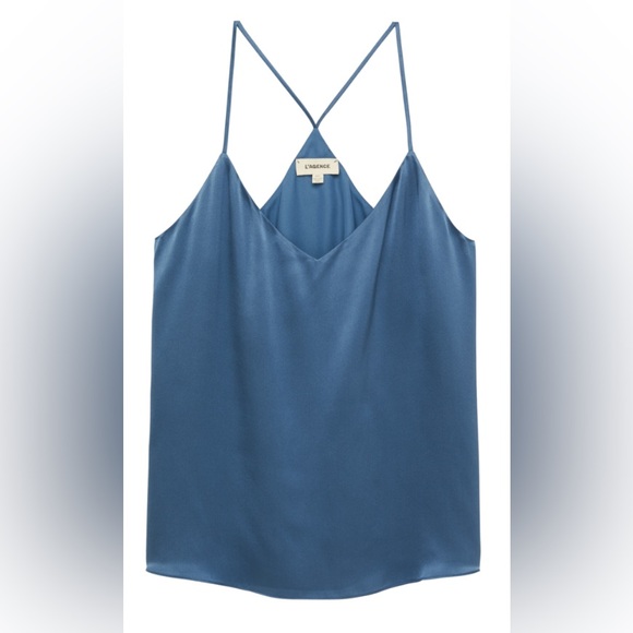 NWT L'AGENCE Kylee Silk Cami Tank Top Blue Mist XS - Picture 5 of 12